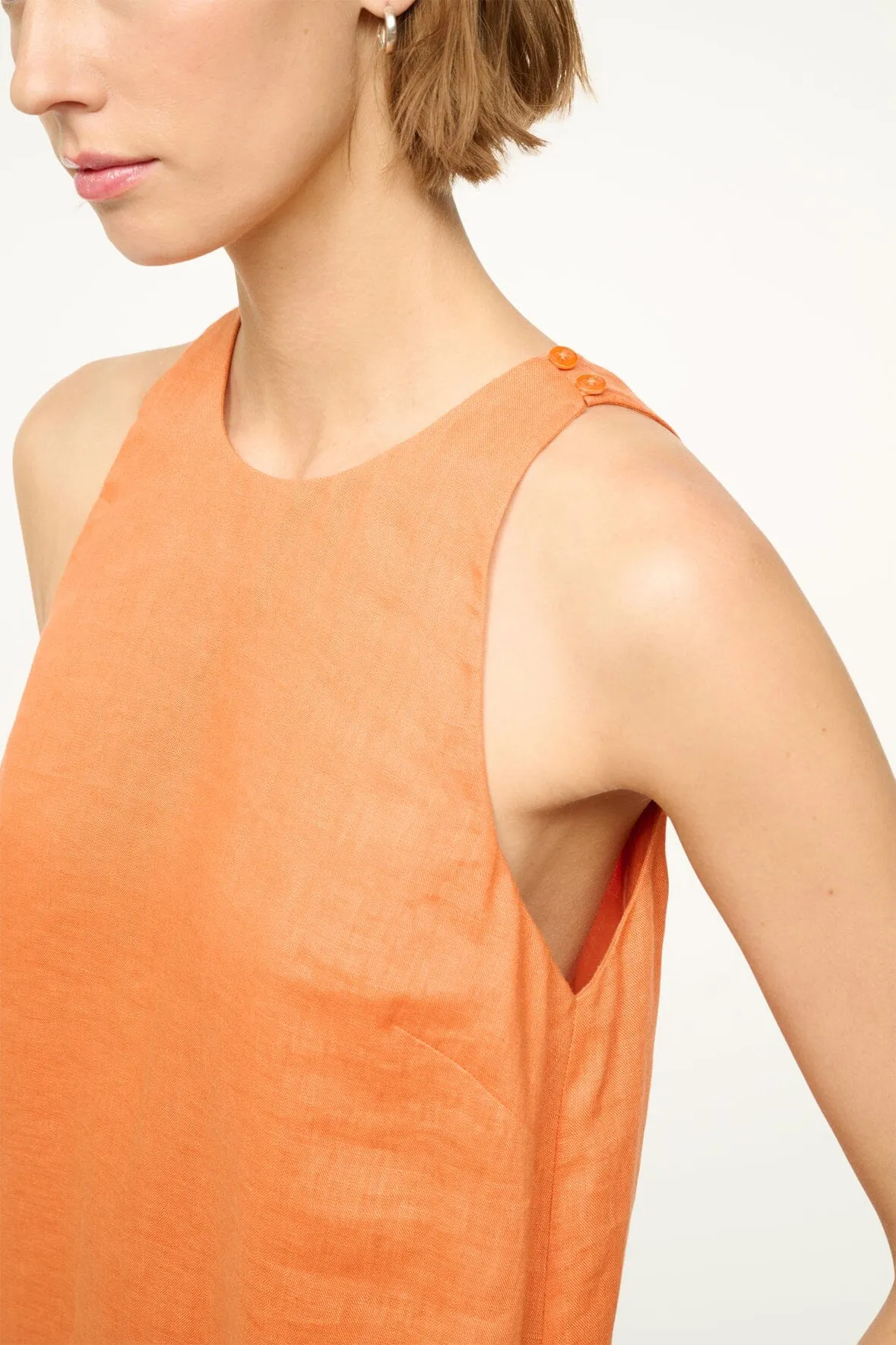 MIKA LINEN DRESS | APRICOT WHITE