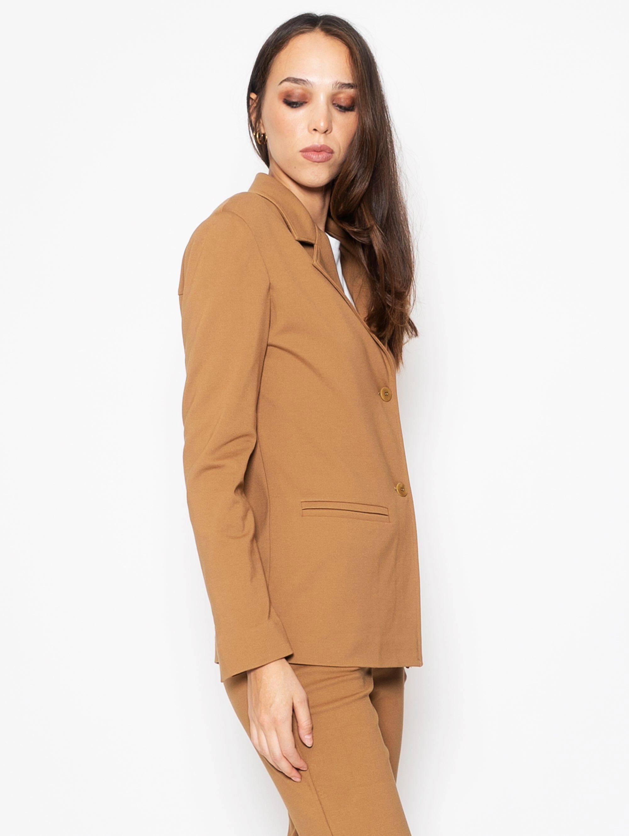 Milano Stitch Finished Blazer Camel