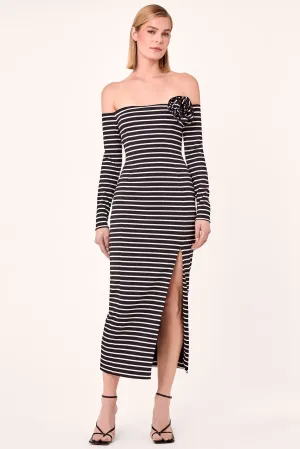 Miriam Dress - Stripe Black Milk