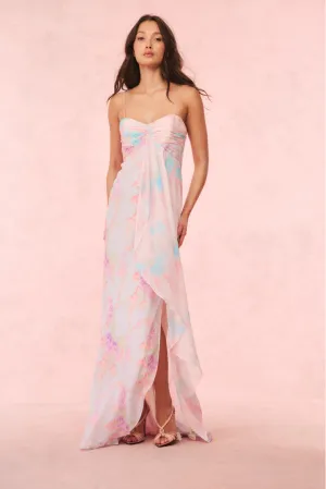 Miu Floral Chiffon Gown
