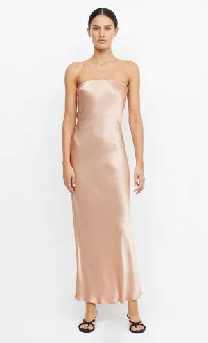 MOON DANCE STRAPLESS DRESS - ROSE GOLD