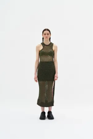 MORGAN CROCHET LONG TANK DRESS