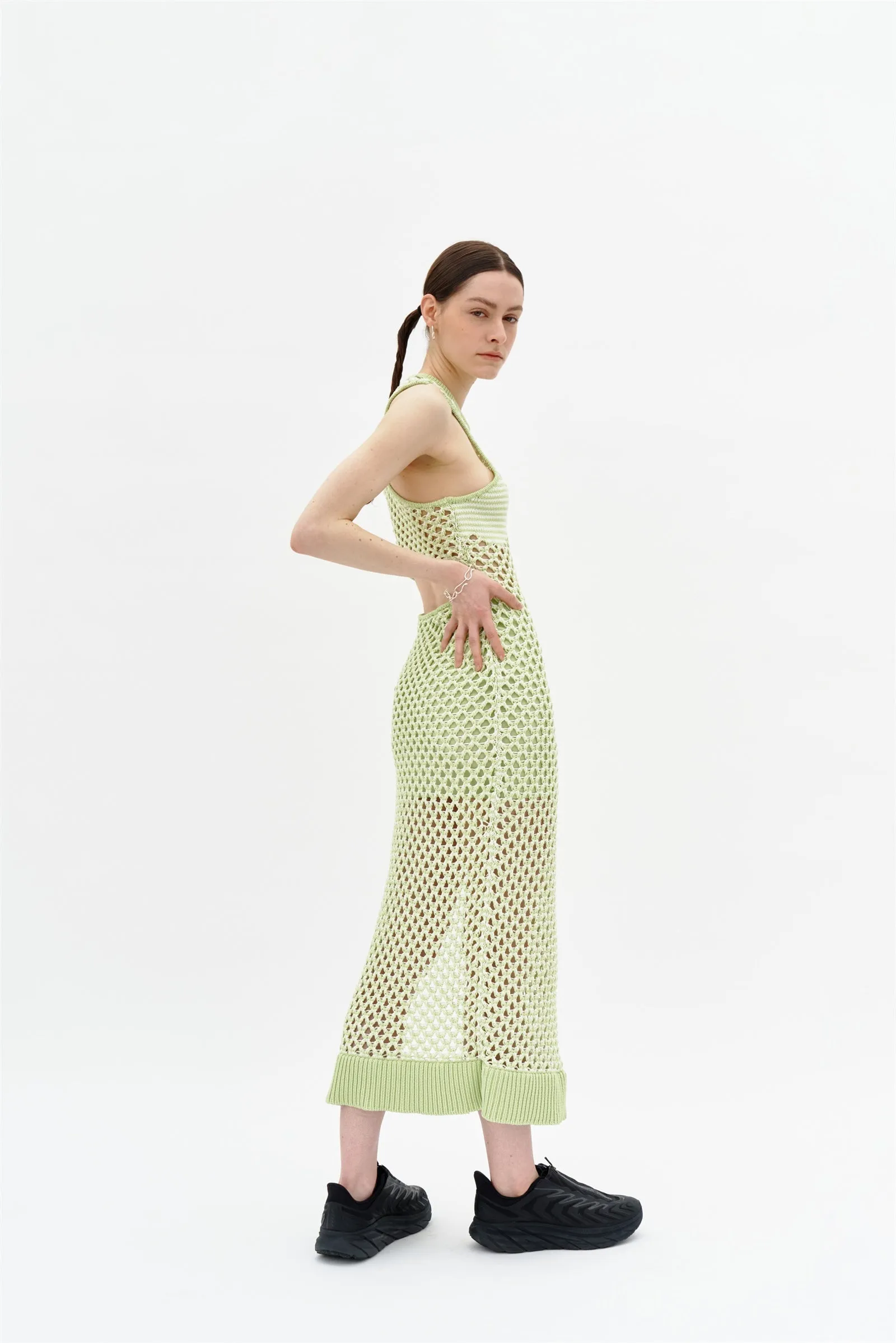 MORGAN CROCHET LONG TANK DRESS