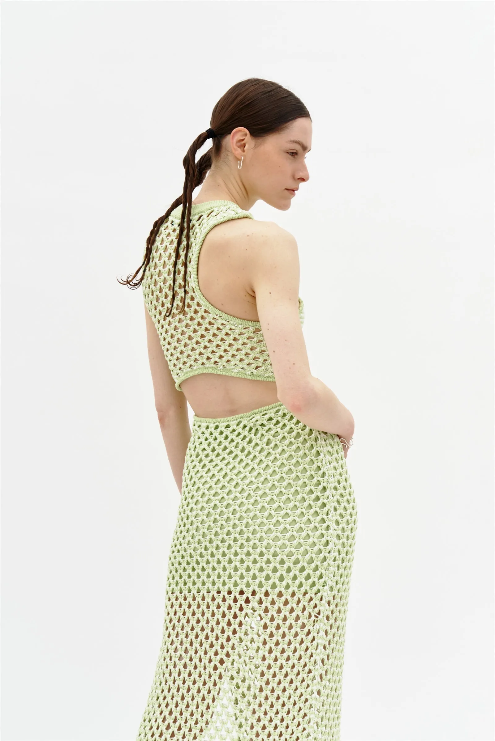 MORGAN CROCHET LONG TANK DRESS