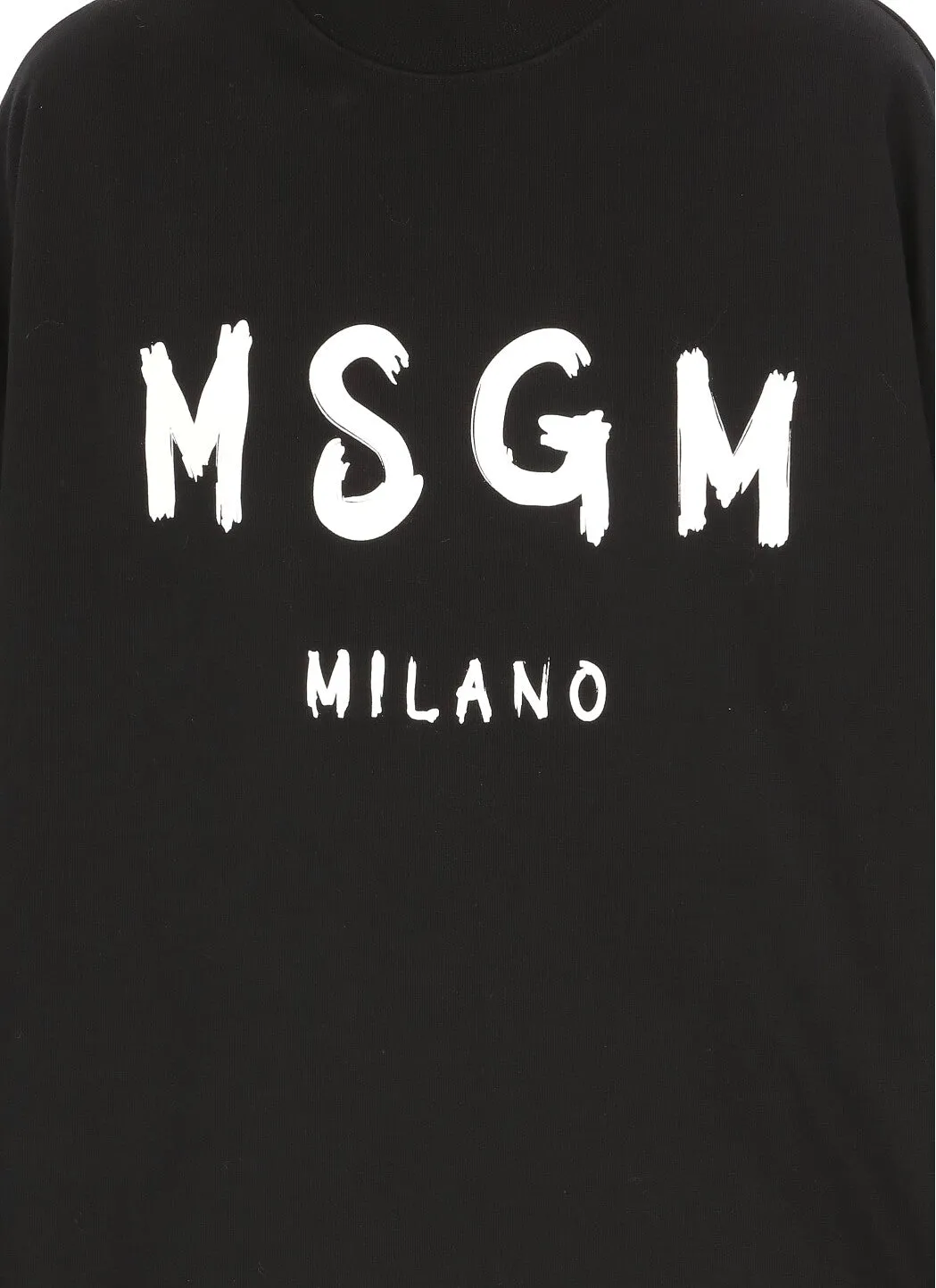 MSGM Logo Printed Mock-Neck Sweatshirt Dress