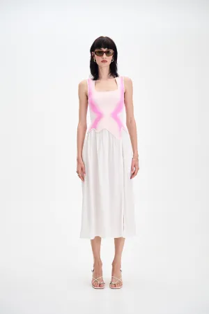 NAGINI MIXED MEDIA DRESS