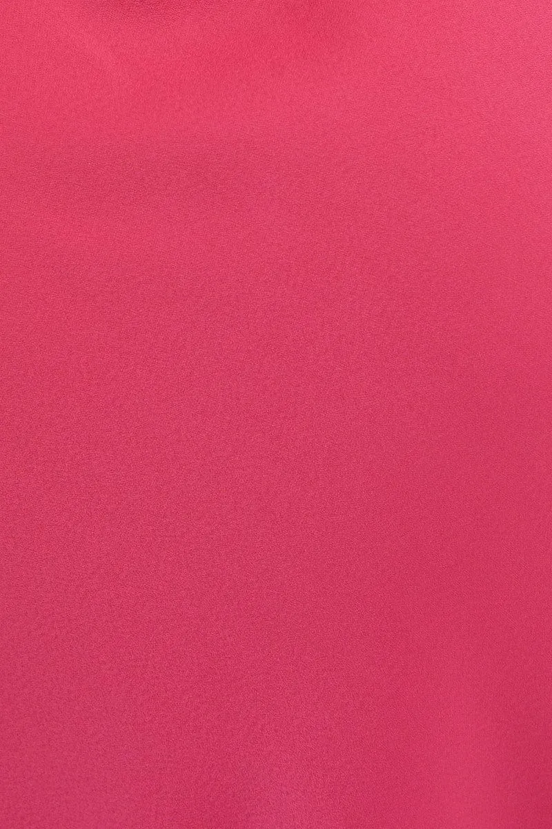 Pink Maxi Dress Strapless Satin Party