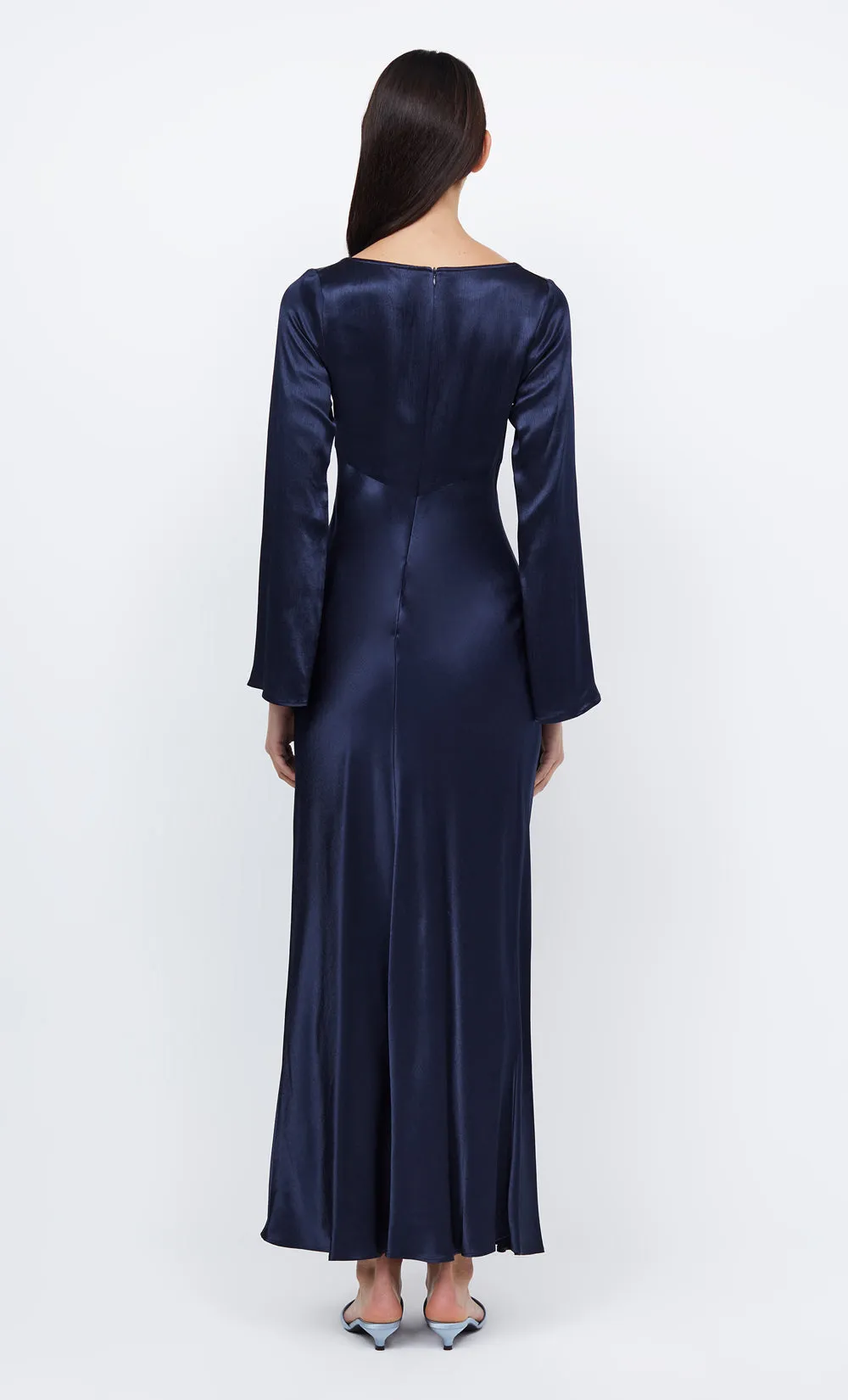 REN LONG SLEEVE MAXI DRESS - INK
