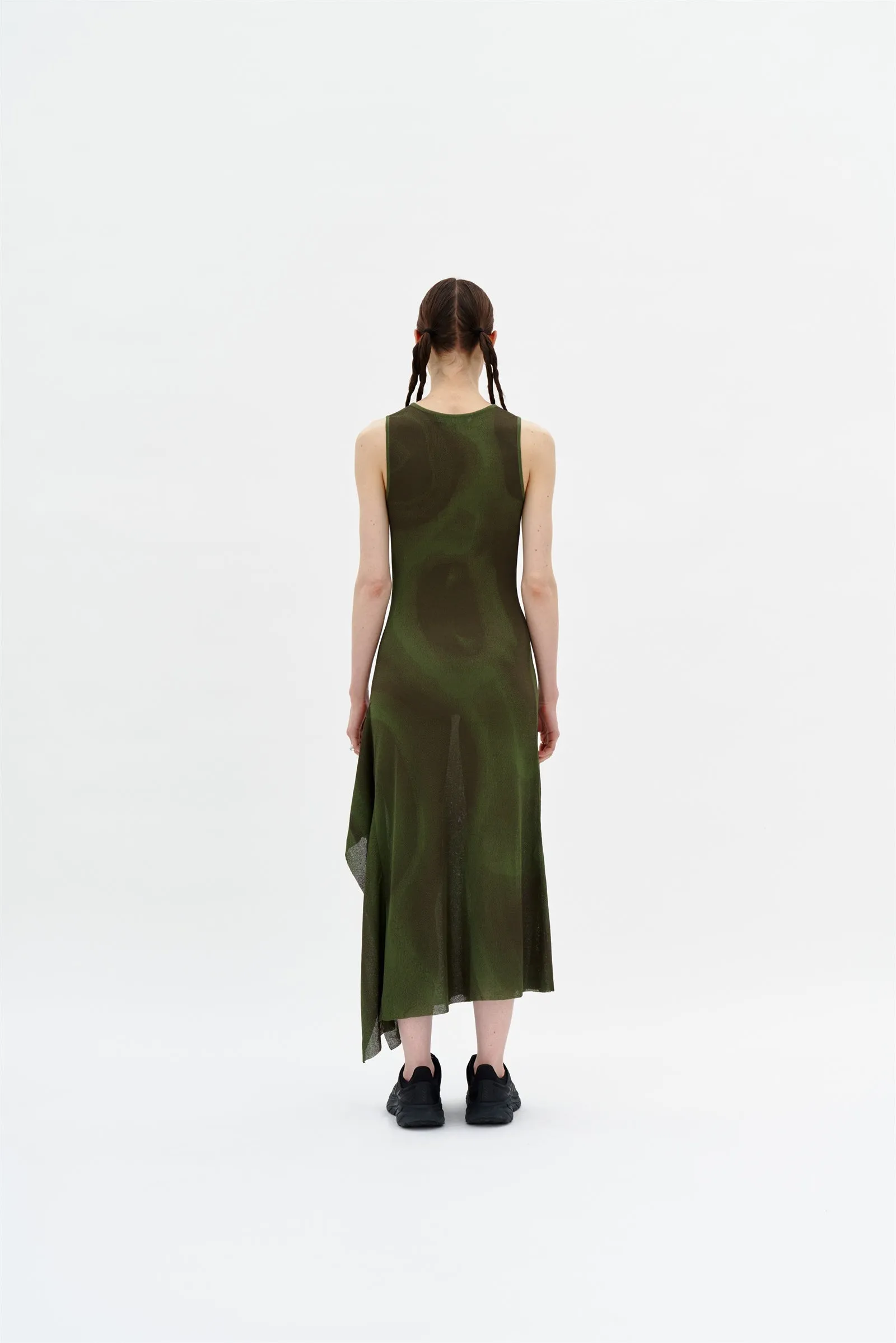 ROSIE RUCHED SHEER TANK DRESS