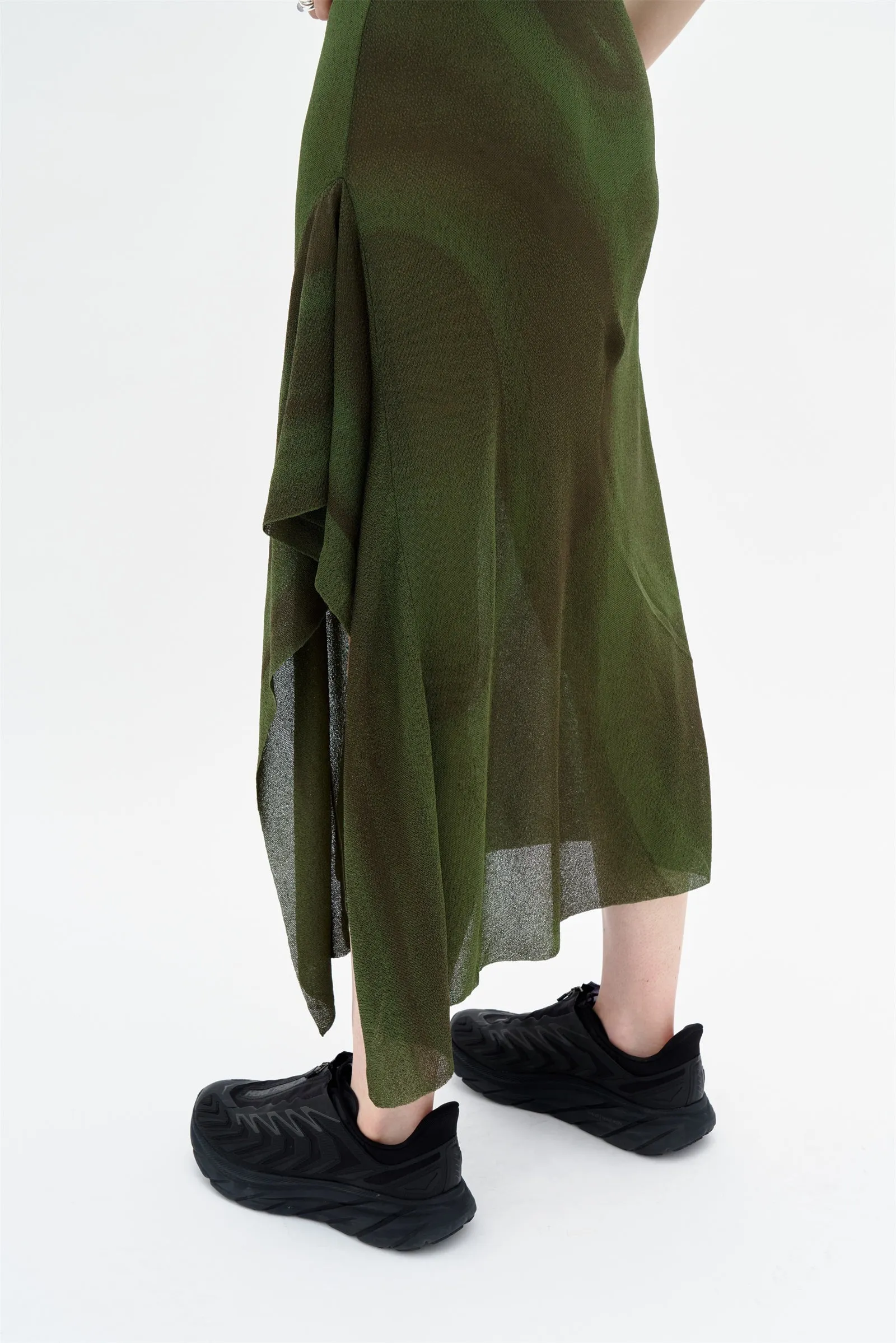ROSIE RUCHED SHEER TANK DRESS
