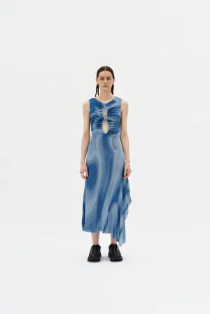 ROSIE RUCHED SHEER TANK DRESS
