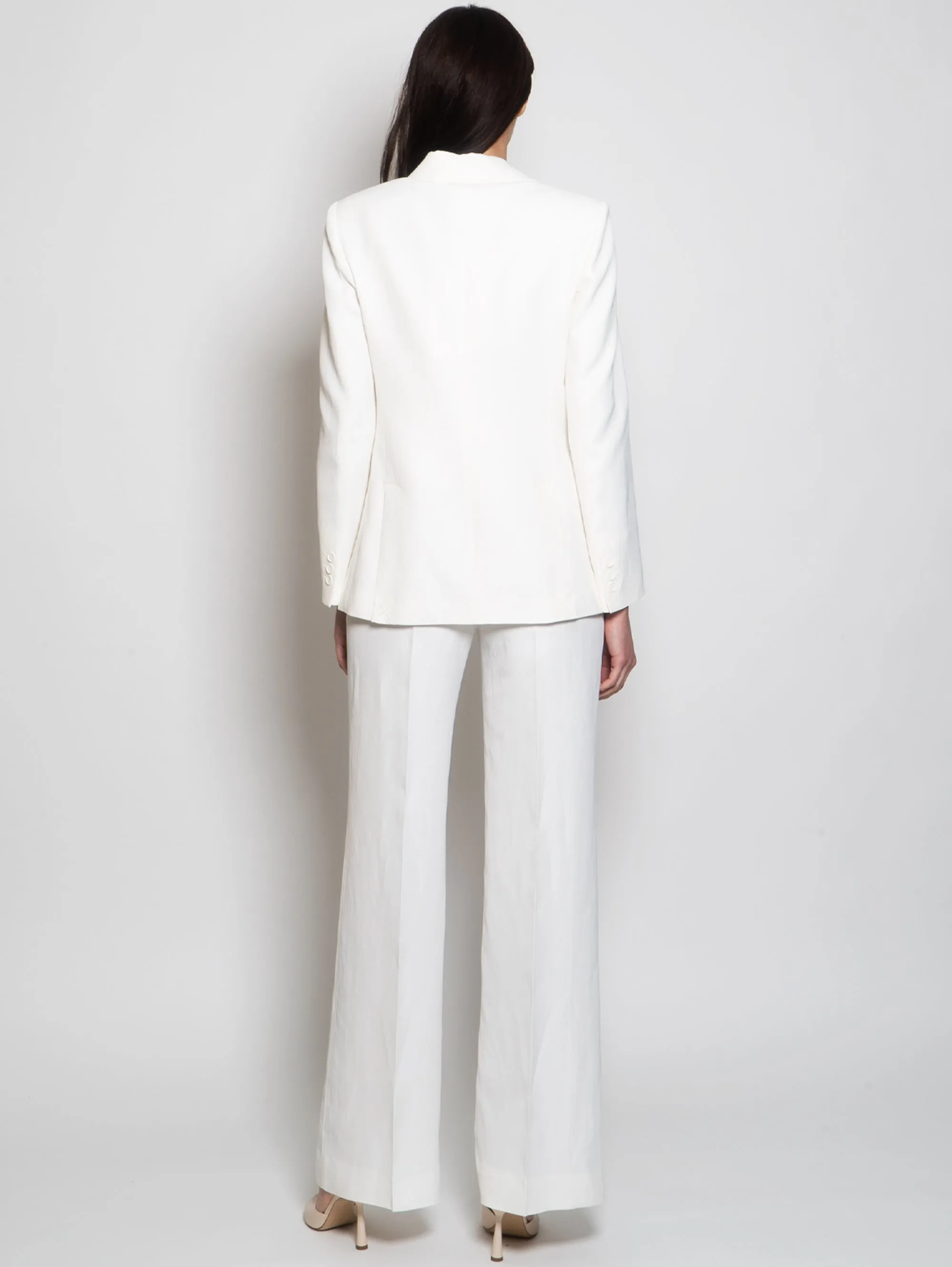 Single-Breasted Cream Blazer