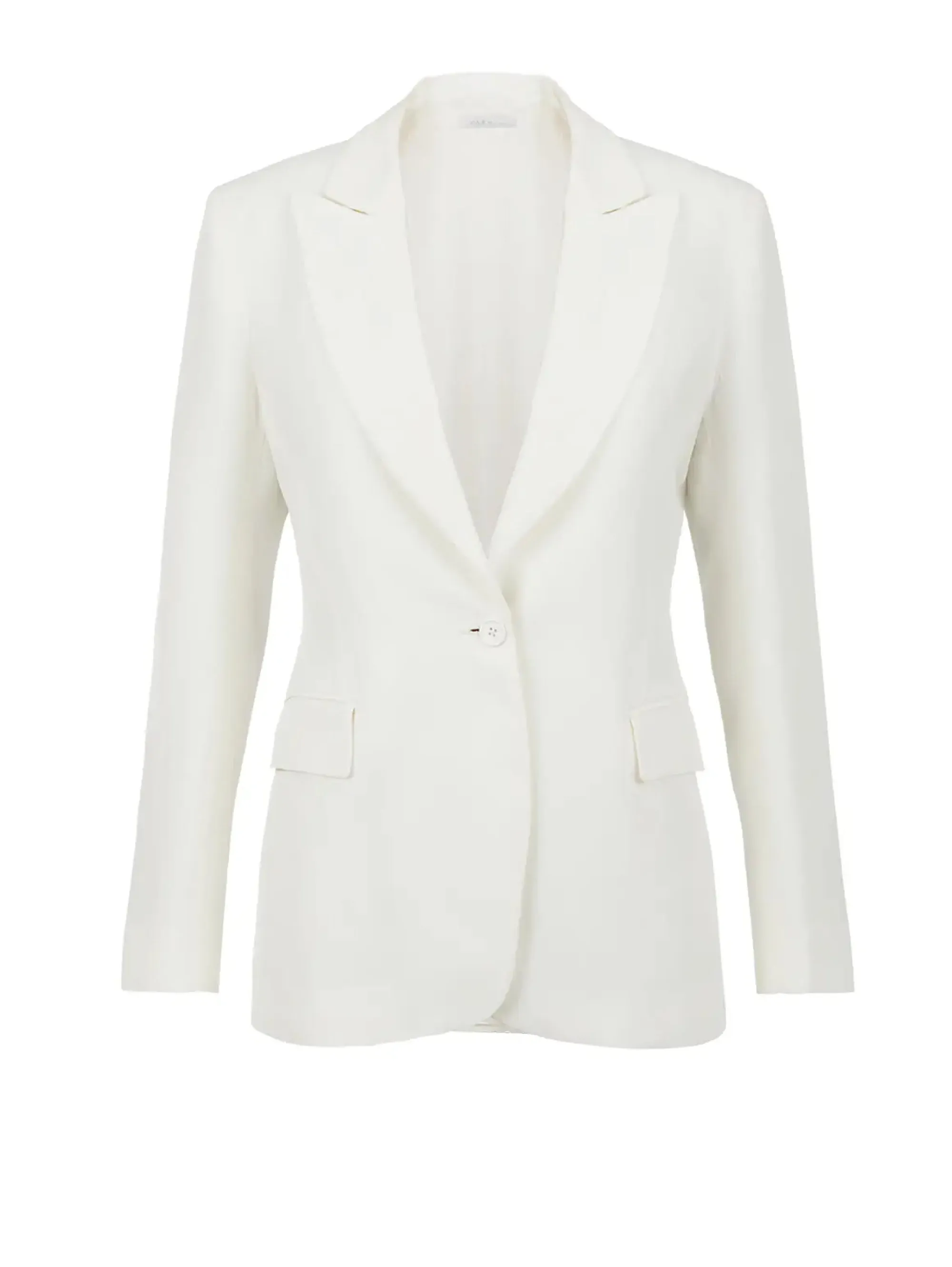 Single-Breasted Cream Blazer