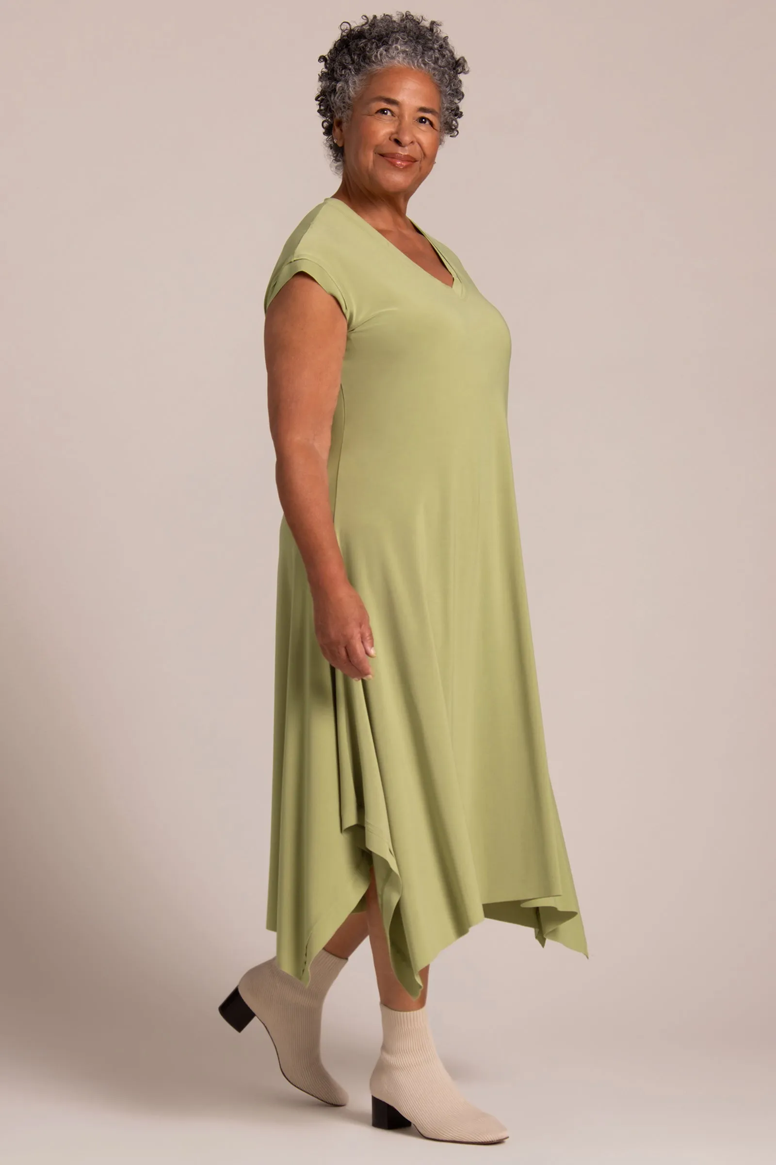 Splice V-Neck Dress | Epsom