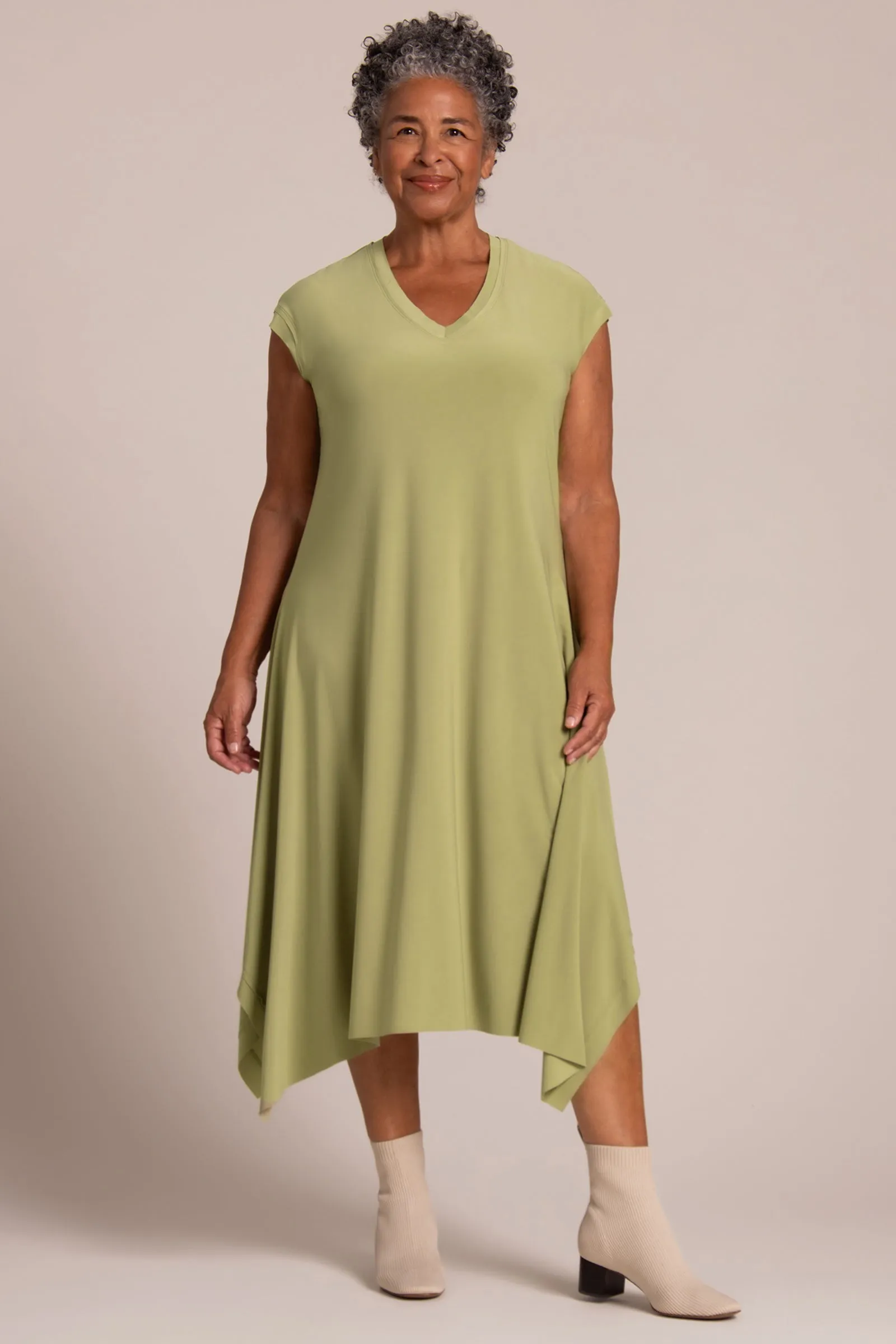 Splice V-Neck Dress | Epsom