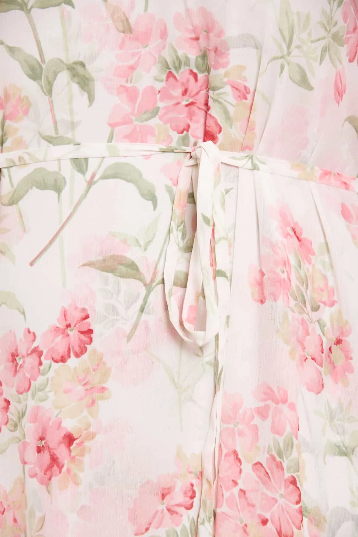 Summer Posy Chiffon Round Neck Mini Dress