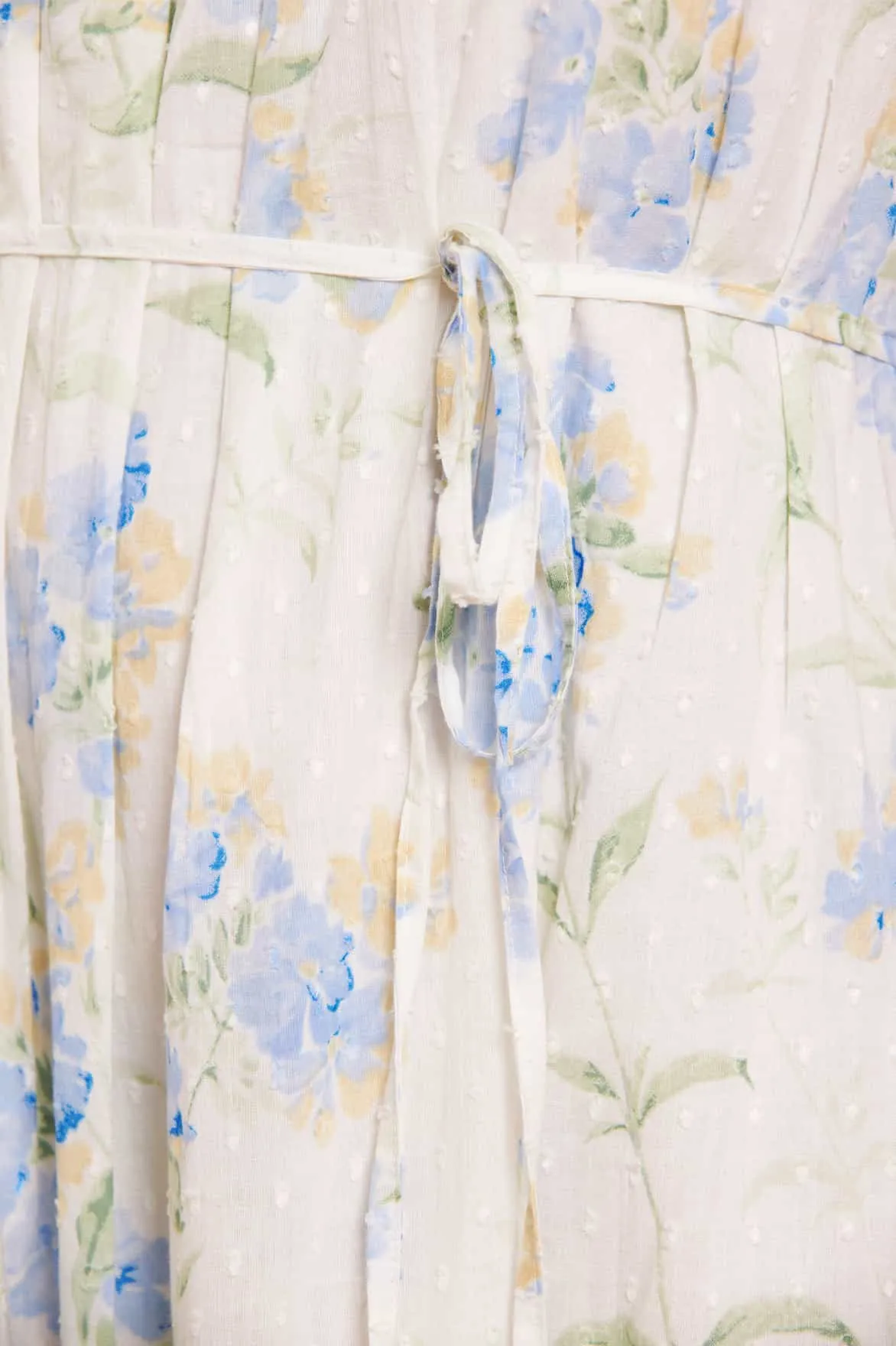 Summer Posy Cotton Off-Shoulder Micro Mini Dress