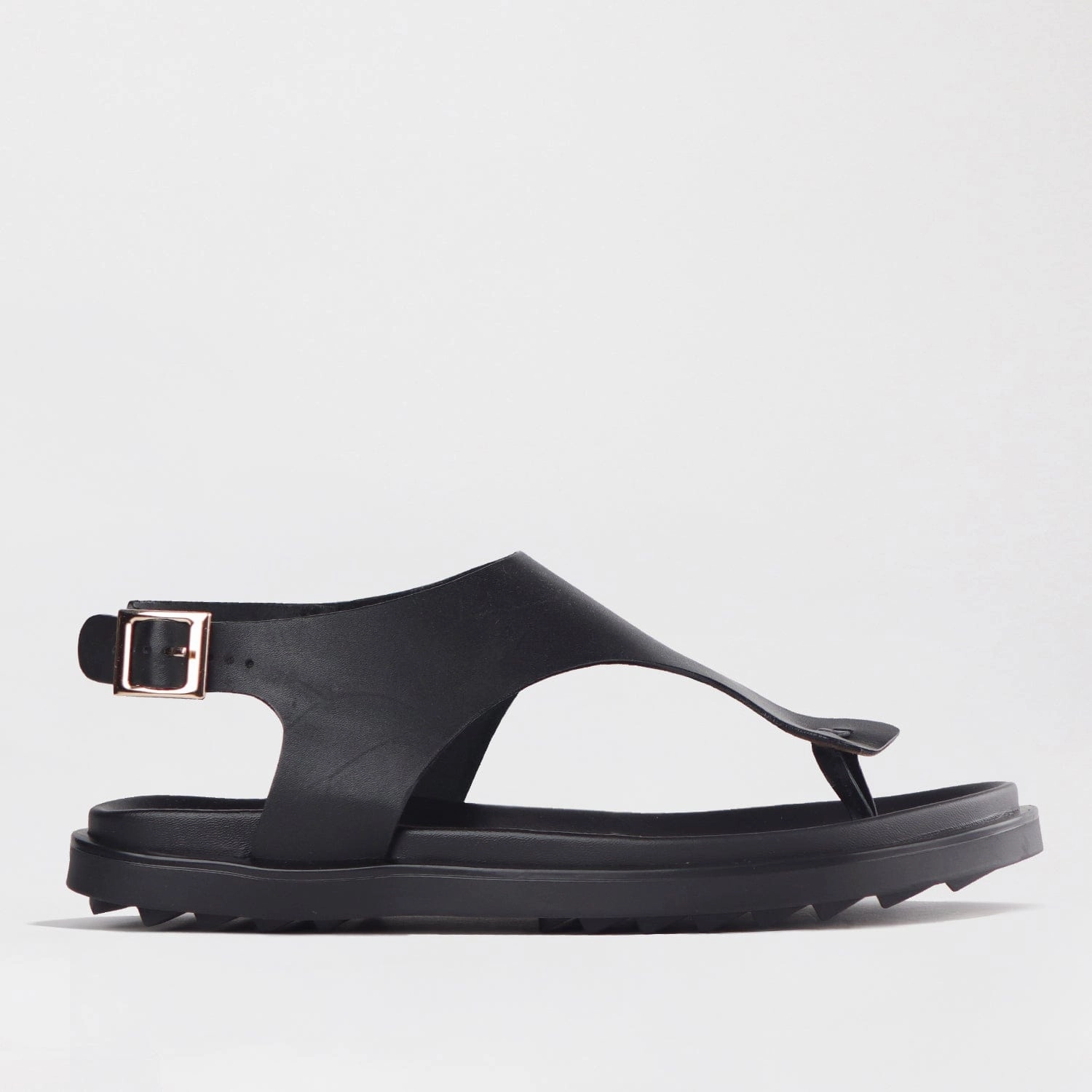 Toe Thong Sandal in Black - 12692