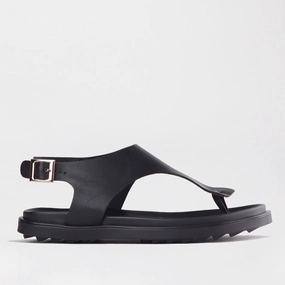 Toe Thong Sandal in Black - 12692