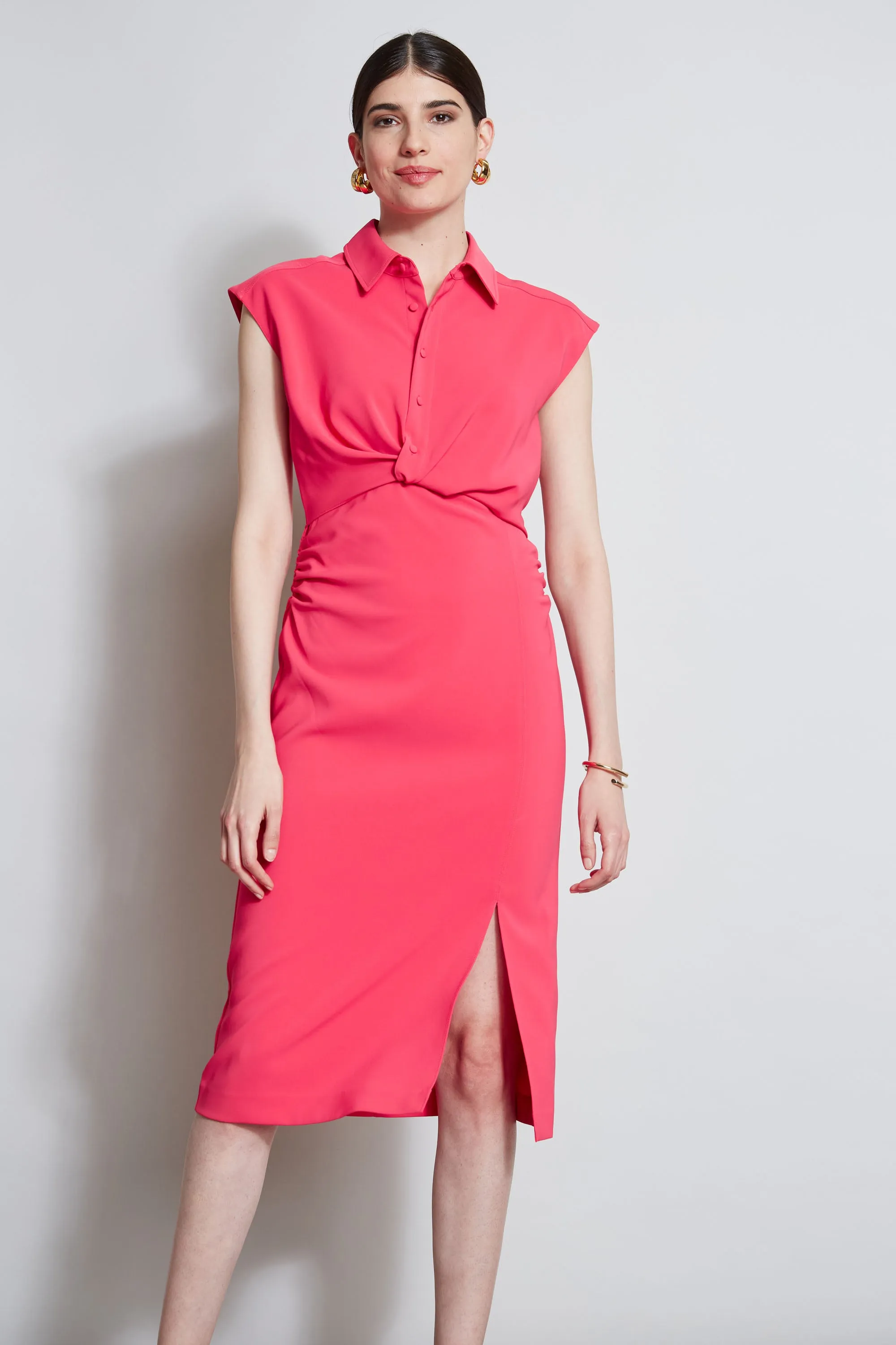 Twist Button Dress