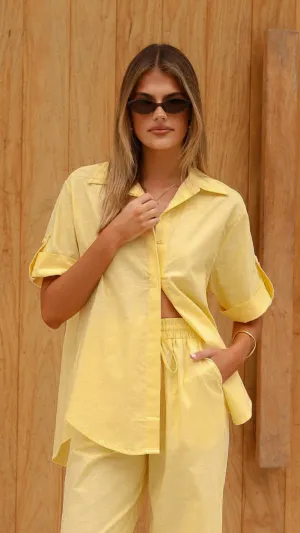 Vallerie Button Up Shirt - Yellow
