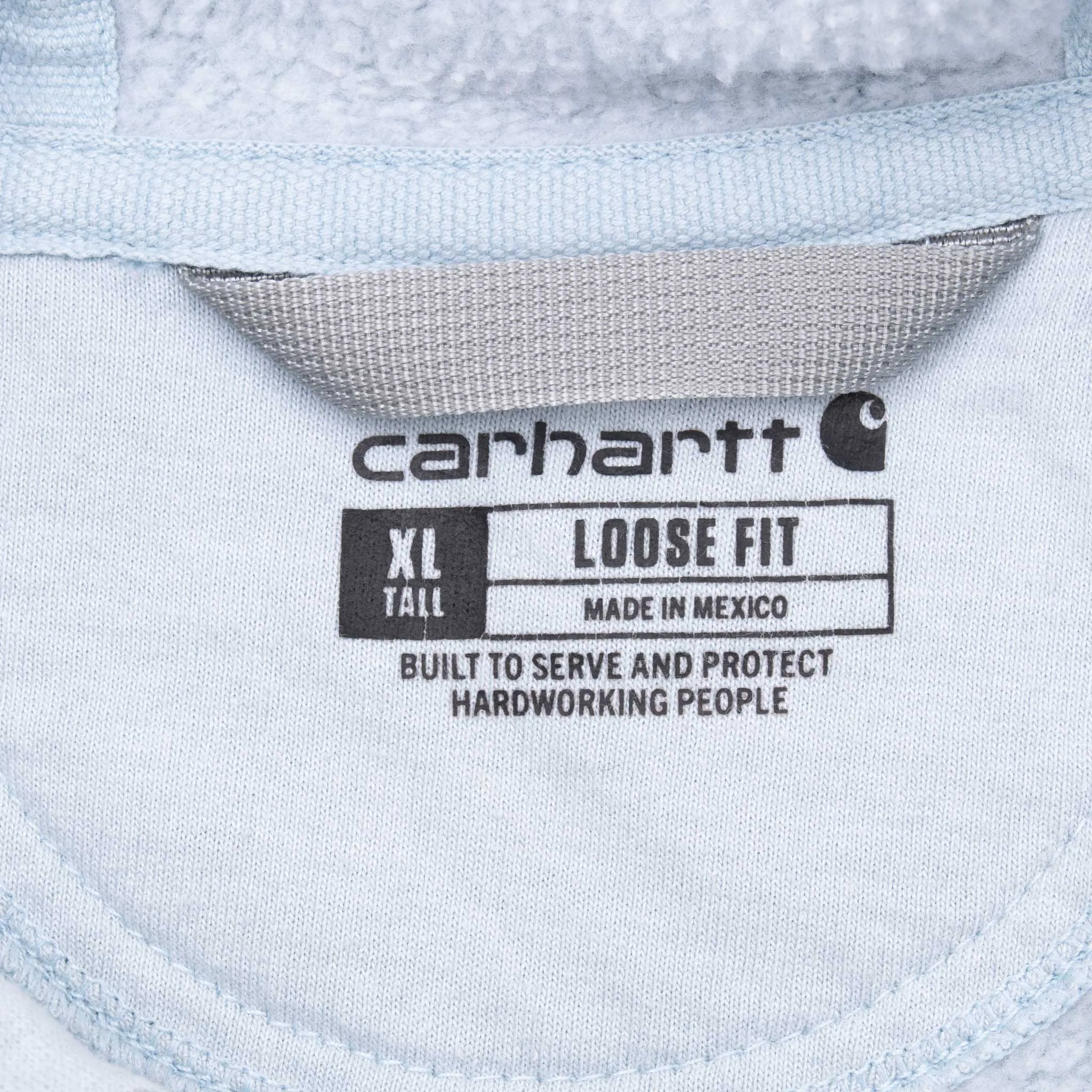 VINTAGE CARHARTT LIGHT BLUE HOODIE SWEATSHIRT 2000S XL TALL