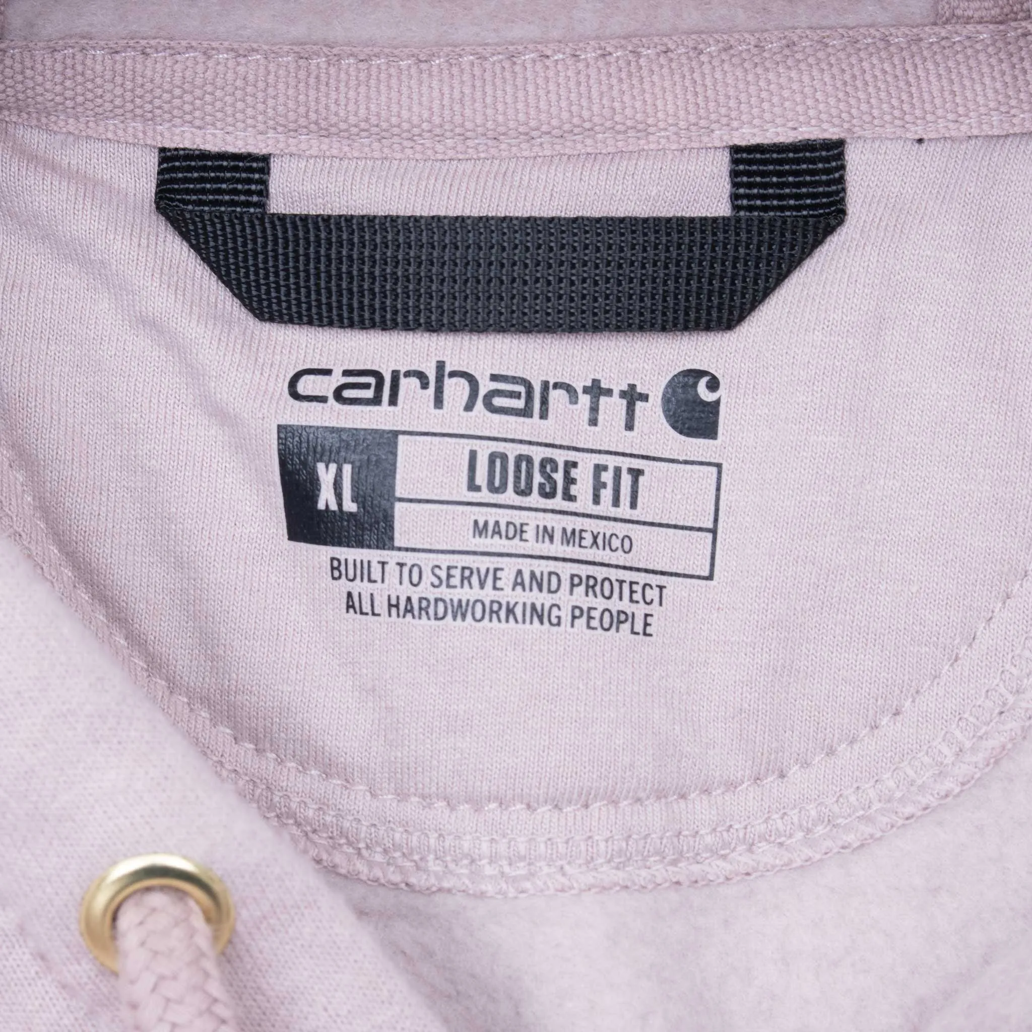 VINTAGE CARHARTT LIGHT PINK HOODIE SWEATSHIRT 2000S XL