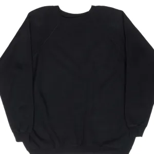 VINTAGE HANES BLANK BLACK SWEATSHIRT 1990S 2XL MADE IN USA