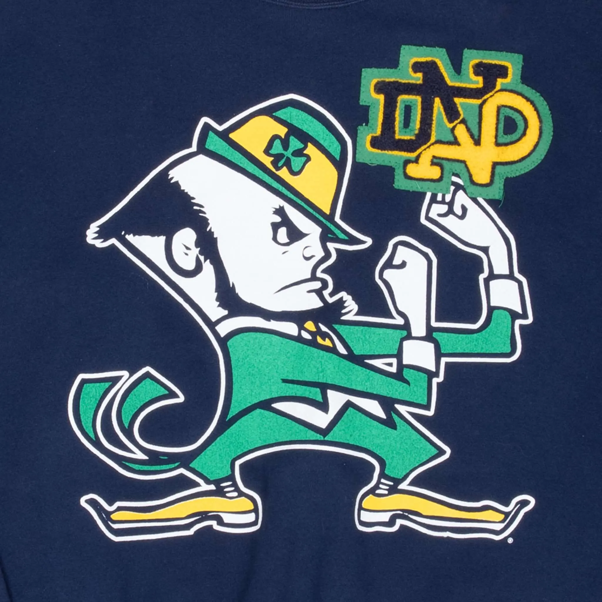 VINTAGE NCAA NOTRE DAME FIGHTING IRISH SWEATSHIRT 1990S XL MADE IN USA