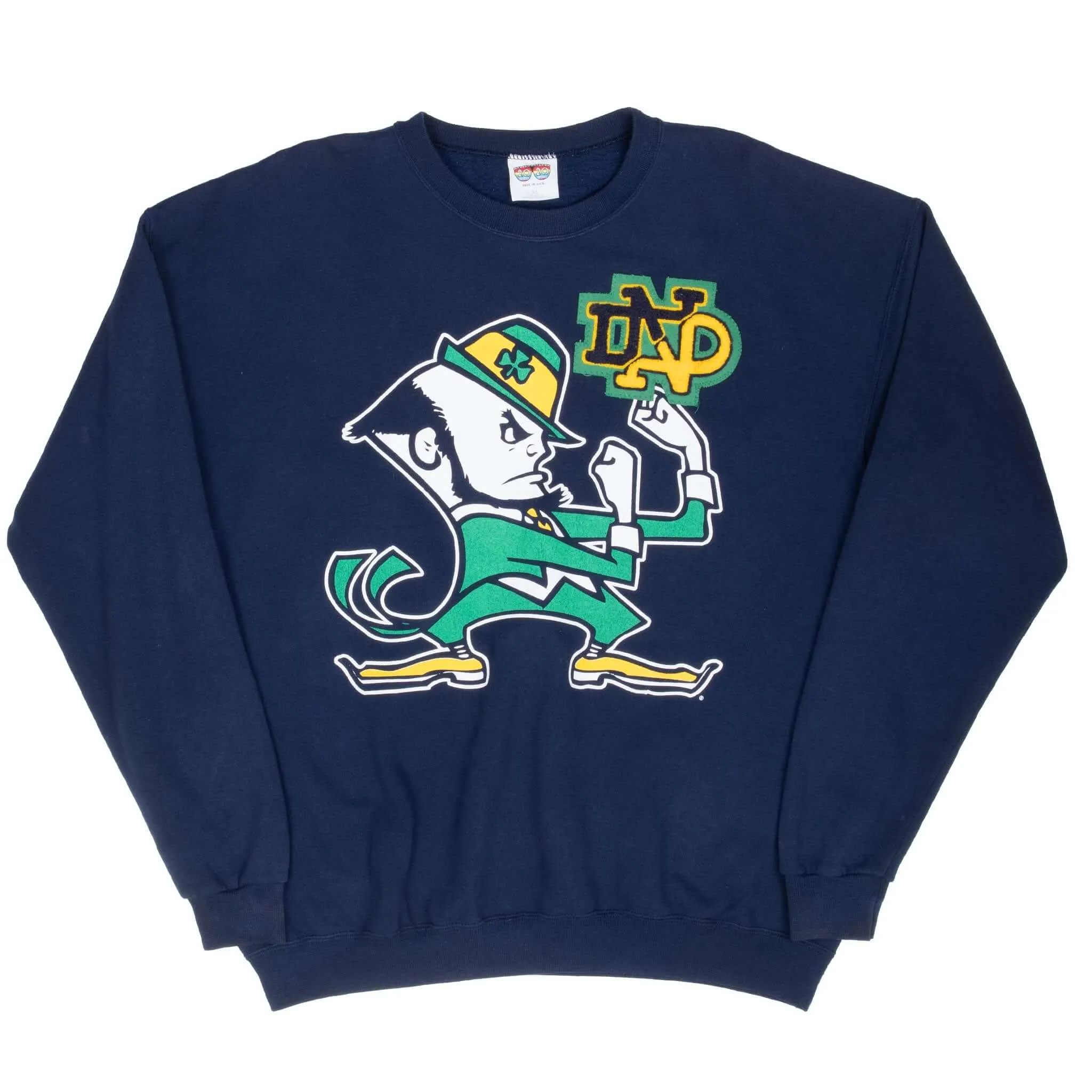 VINTAGE NCAA NOTRE DAME FIGHTING IRISH SWEATSHIRT 1990S XL MADE IN USA