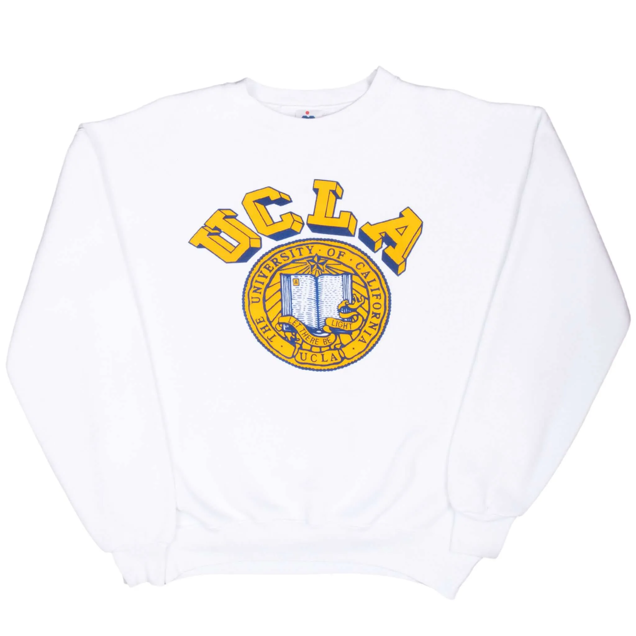 VINTAGE NCAA UCLA WHITE SWEATSHIRT 1980S LARGE MADE IN USA