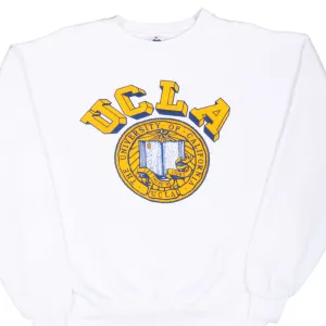 VINTAGE NCAA UCLA WHITE SWEATSHIRT 1980S LARGE MADE IN USA