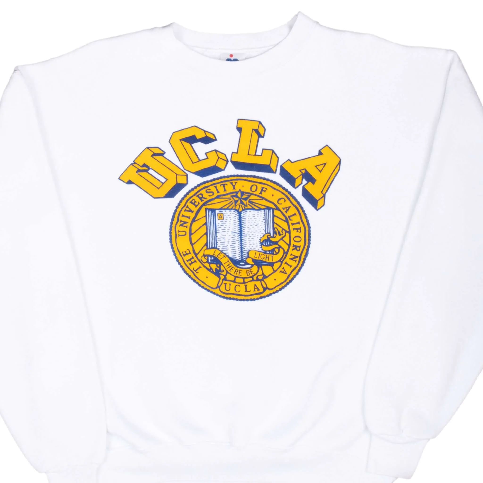 VINTAGE NCAA UCLA WHITE SWEATSHIRT 1980S LARGE MADE IN USA