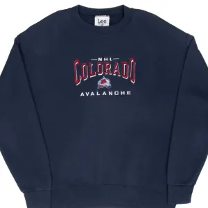 VINTAGE NHL COLORADO AVALANCHE EMBROIDERED SWEATSHIRT 1990S LARGE MADE USA