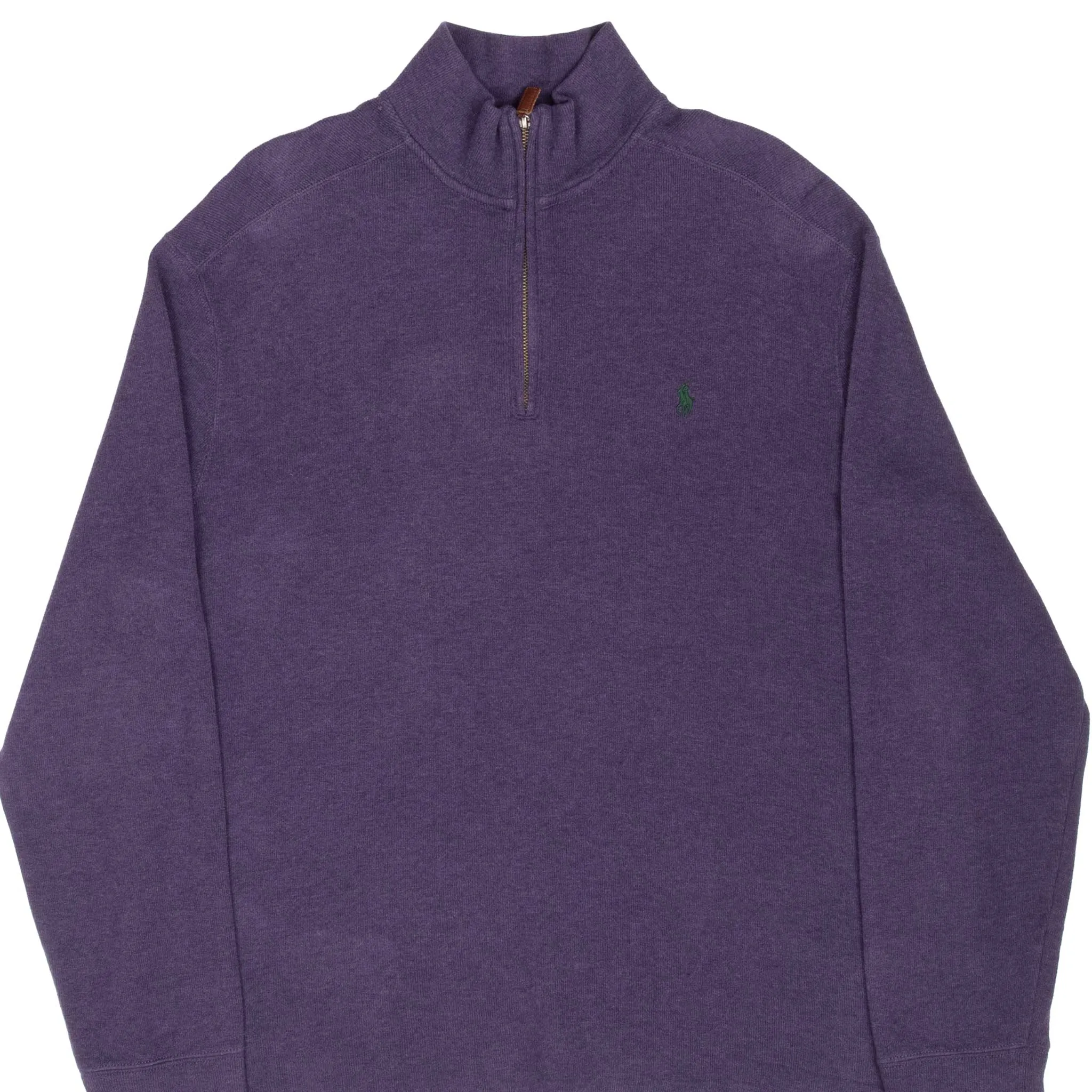 VINTAGE RALPH LAUREN PURPLE QUARTER ZIP SWEATER XL 1990S