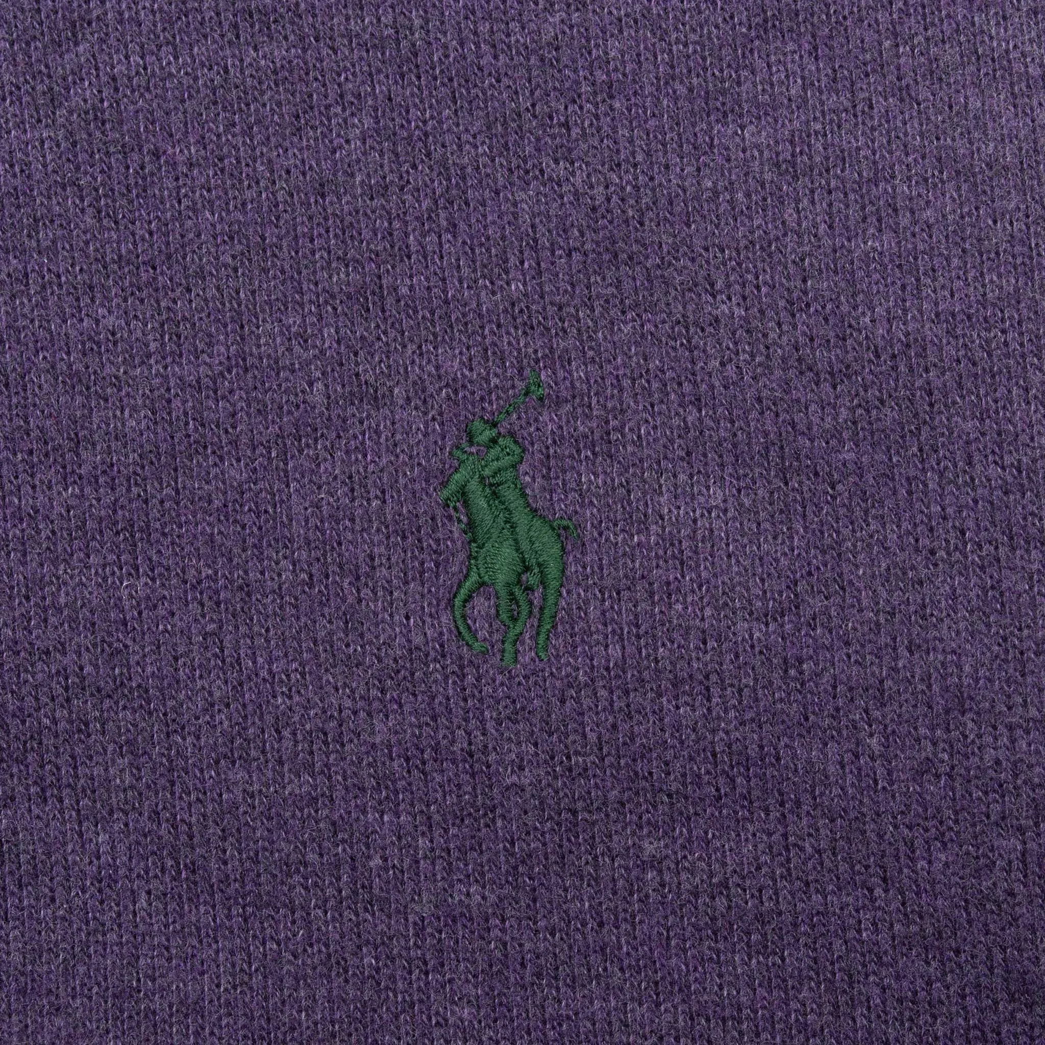 VINTAGE RALPH LAUREN PURPLE QUARTER ZIP SWEATER XL 1990S