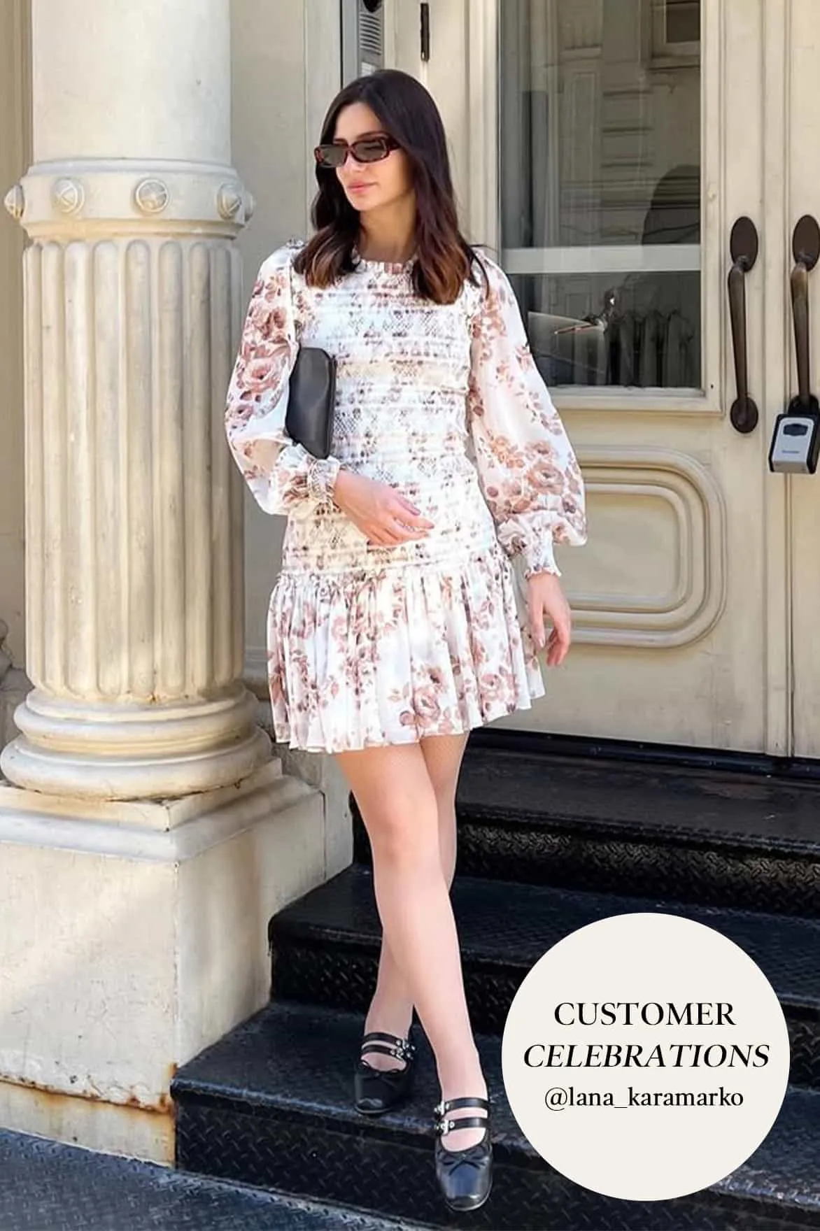 Vintage Rose Ellis Chiffon Micro Mini Dress