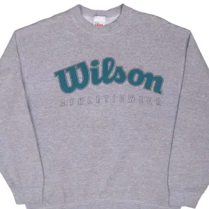 VINTAGE WILSON BLUE SWEATSHIRT 1990S LARGE MADE IN USA