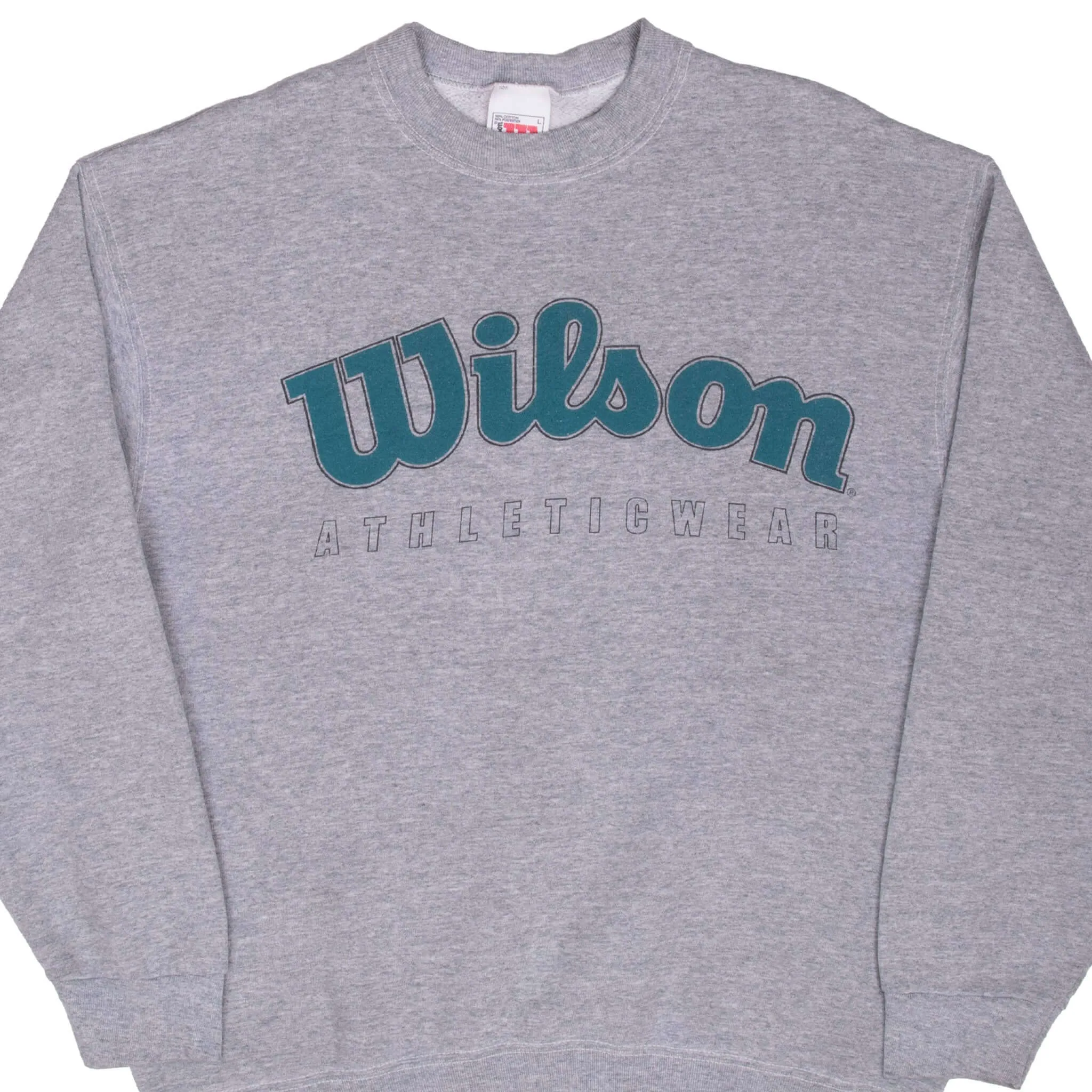 VINTAGE WILSON BLUE SWEATSHIRT 1990S LARGE MADE IN USA