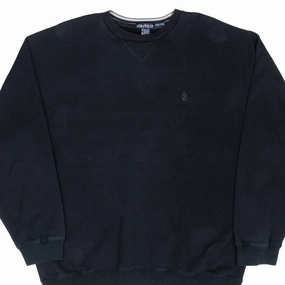 VINTAGE NAUTICA BLACK SWEATSHIRT 1990S 2XL