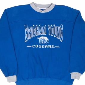 VINTAGE NCAA BYU BRIGHAM YOUNG UNIVERSITY COUGARS SWEATSHIRT 1990S LARGE
