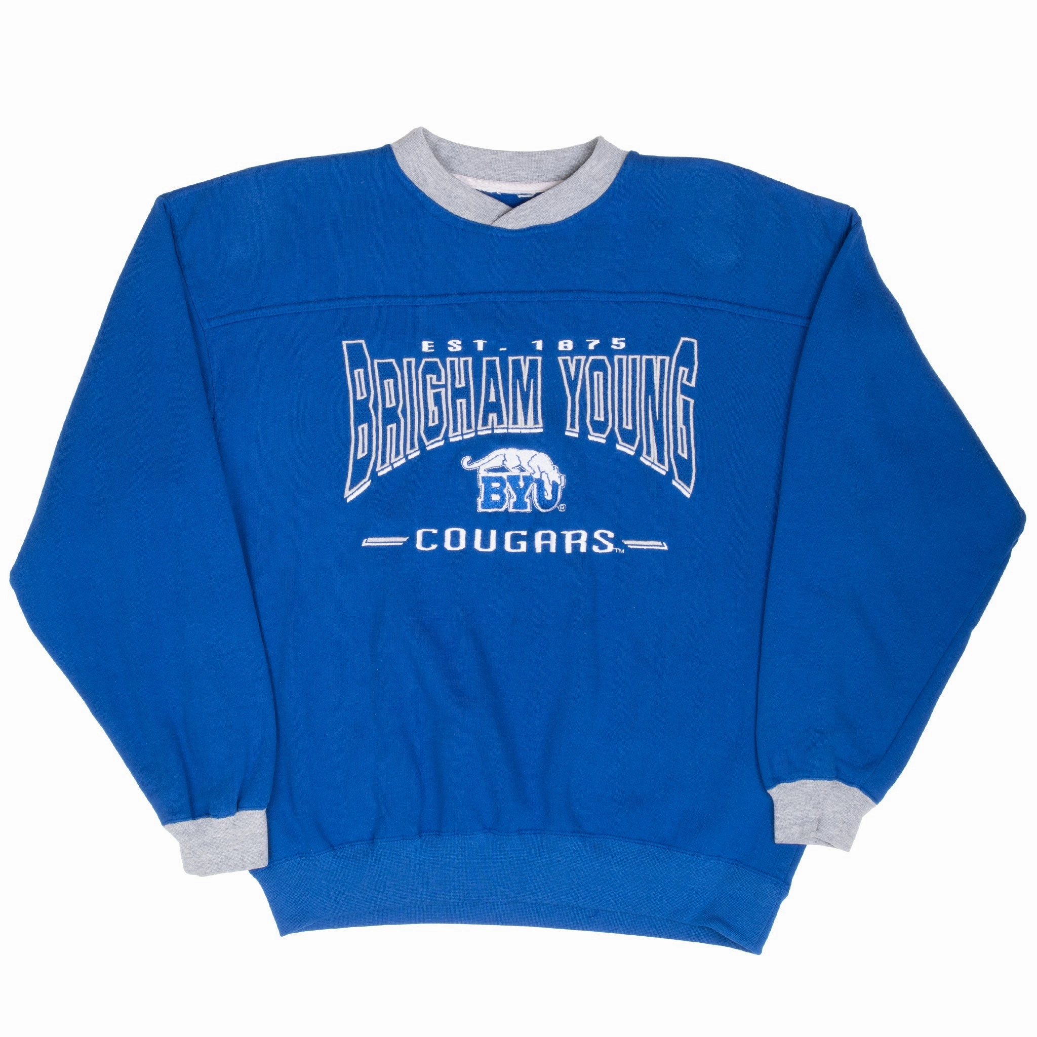 VINTAGE NCAA BYU BRIGHAM YOUNG UNIVERSITY COUGARS SWEATSHIRT 1990S LARGE