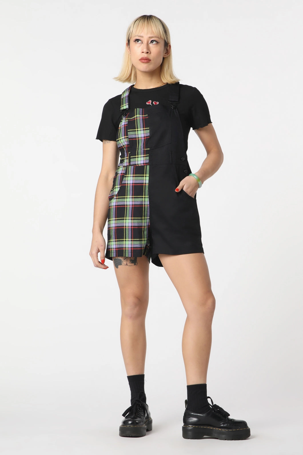 Vivid Tartan Goth Overall