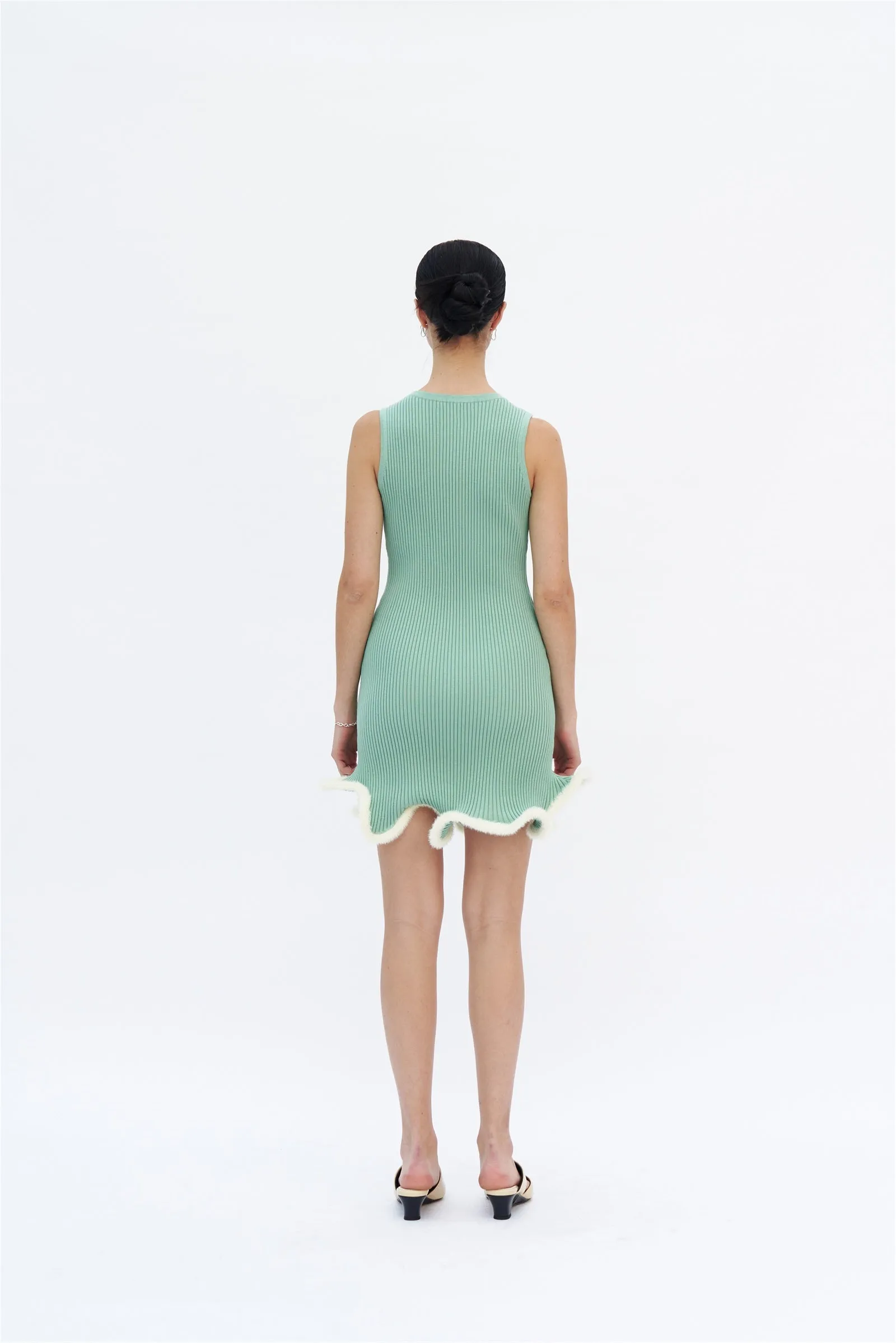 XENA 3D WAVY MINI TANK DRESS